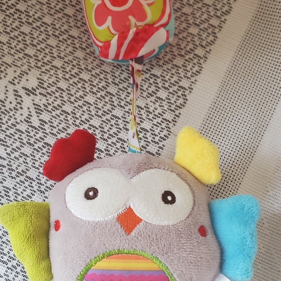 BBSKY Baby Owl Activity Chime Toy Clip On N Go Hanging Teether Plush Soft - Picture 2 of 4